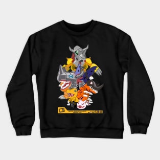 digimon agumon evolution line Crewneck Sweatshirt